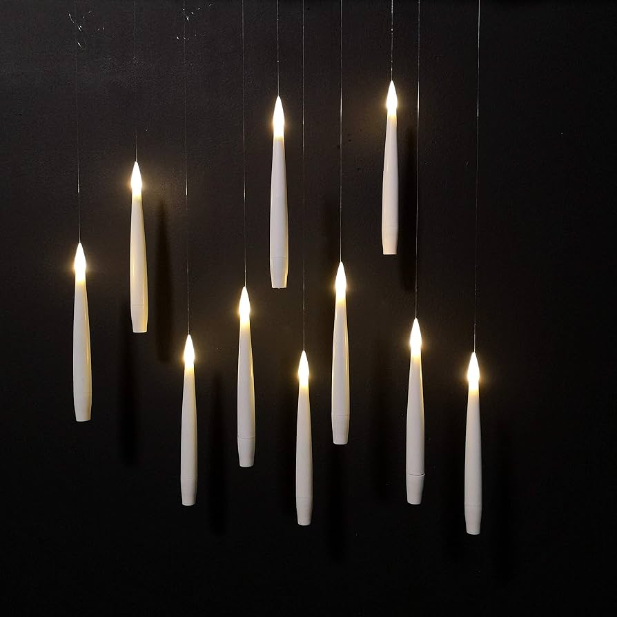 Floating LED Candle Set with Wand Remote and Warm White Light