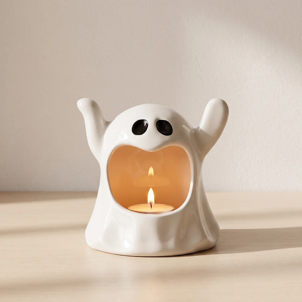 Candle Holder Halloween Ghost Table Decor for Aromatherapy Candles