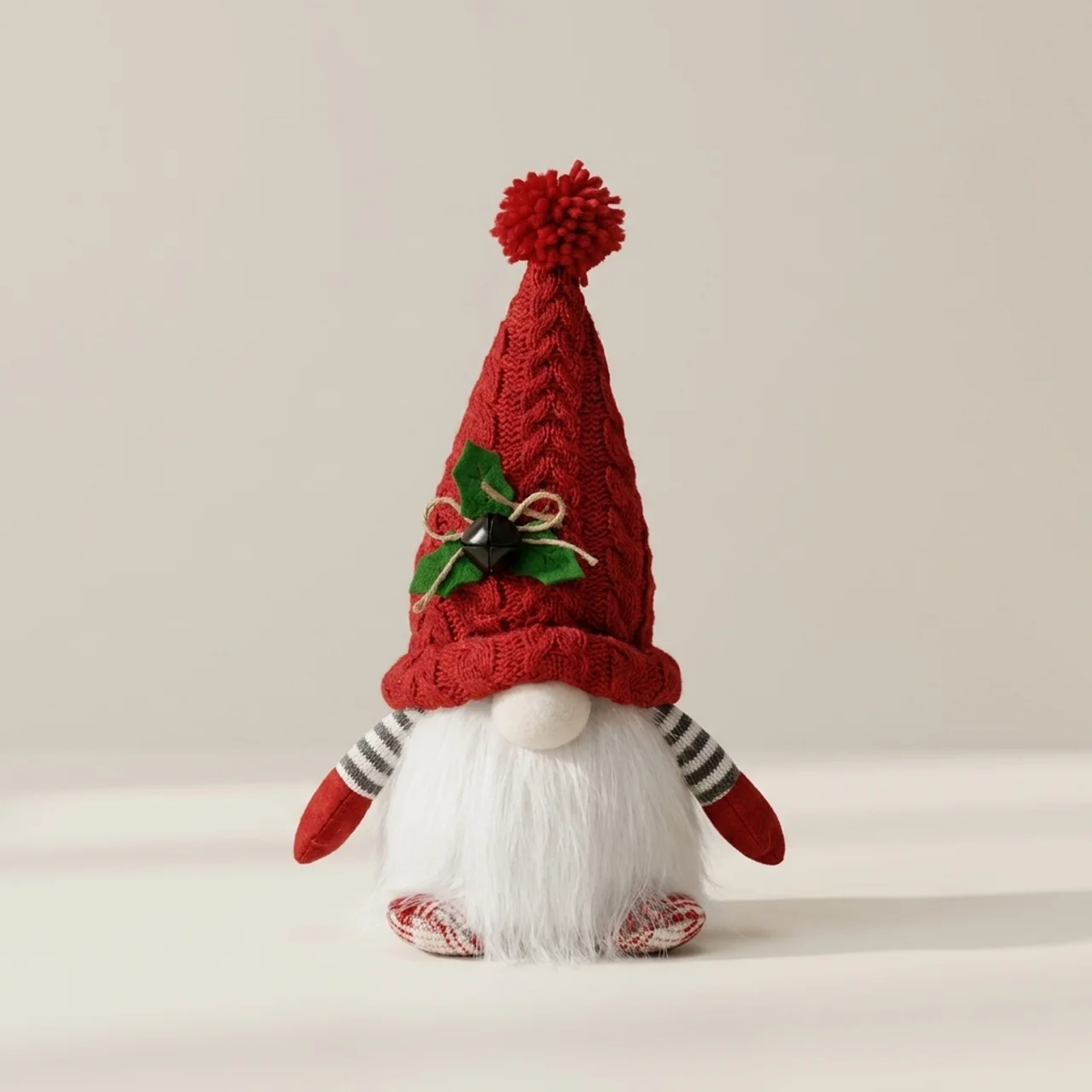 Illuminated Christmas Gnome Figure for Festive Table Decor