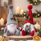 Illuminated Christmas Gnome Figure for Festive Table Decor
