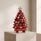Wooden Christmas Tree Advent Calendar with 24 Bottle Compartments