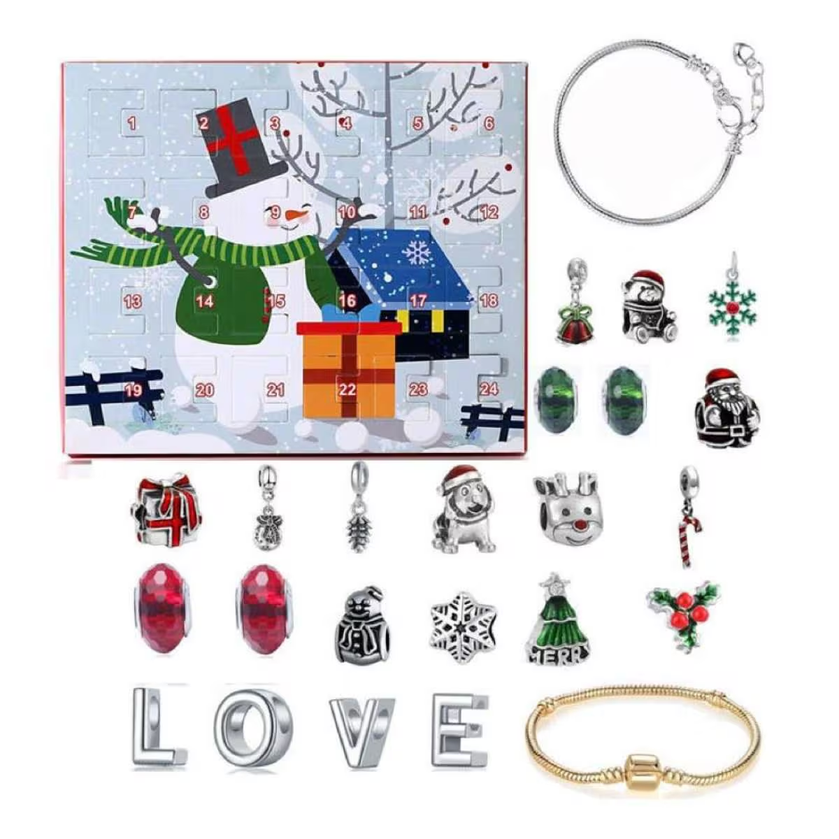 Christmas Advent Calendar 24 Surprises with Hanging Decorations