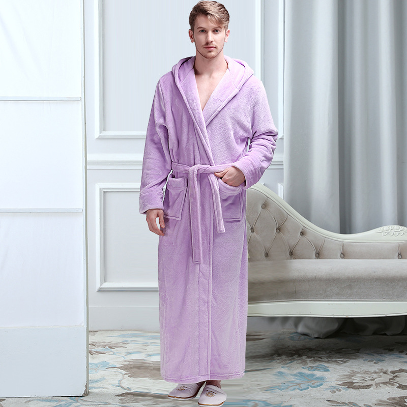 Men's Hooded Bathrobe – Soft Plush Robe for Warmth, Comfort & Relaxation 6