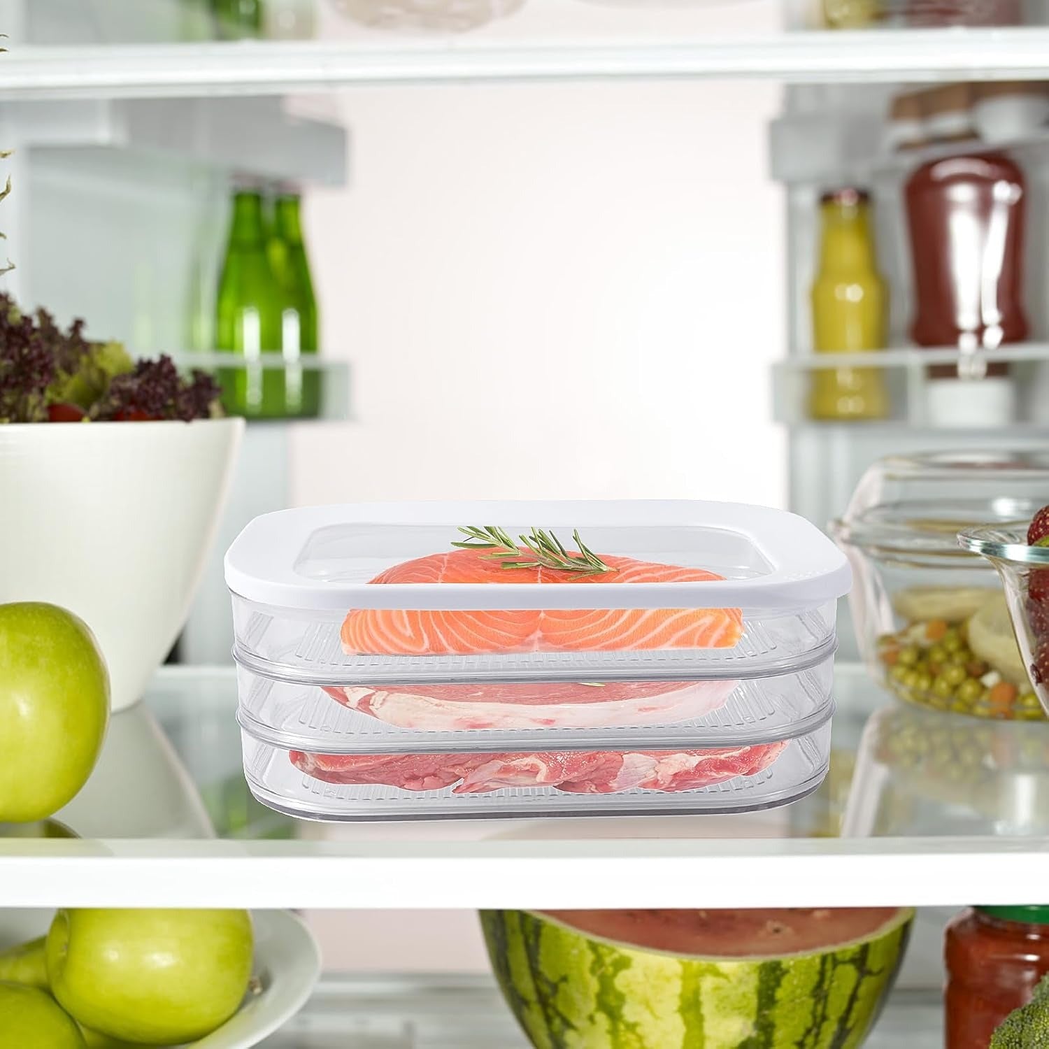 Transparent Airtight Meat Preservation Box for Fridge – Durable Storage Container for Bacon and Meats 3