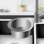 Sink Strainer with Fine Mesh Basket and Swan Holder for Standard Drain Openings