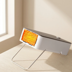 Modern lamp with honeycomb design on a light surface