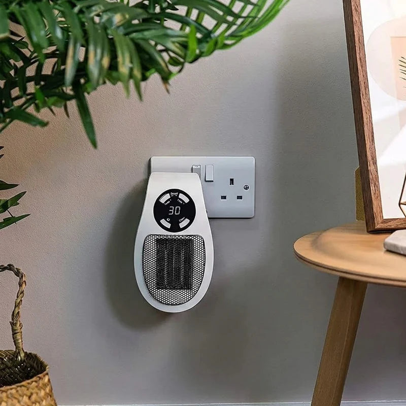 Compact Plug-In Space Heater with Digital Temperature Control, Timer and Safety Protection 2